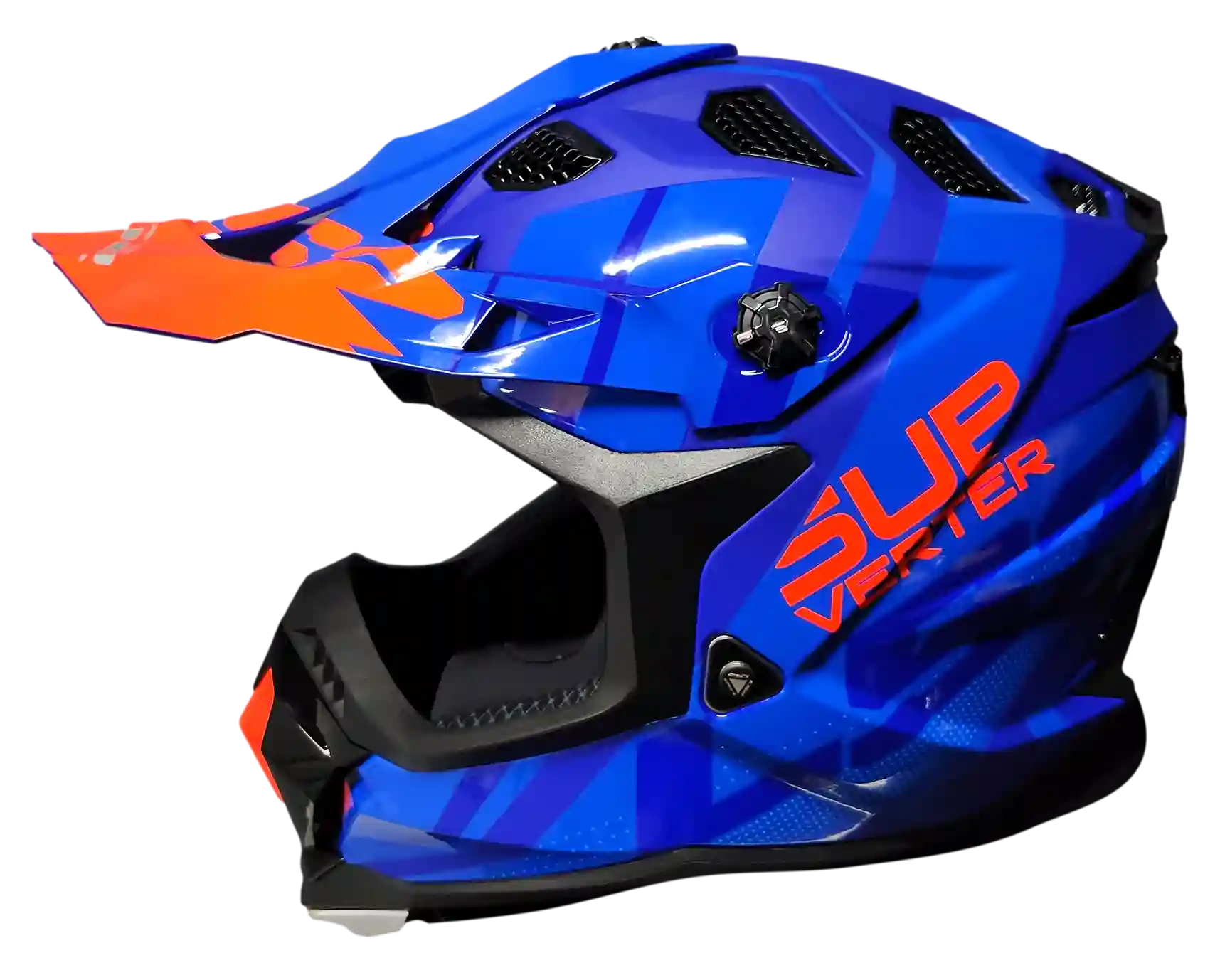 CASCO CROSS LS2 MX700 TROOP AZUL/NARANJA